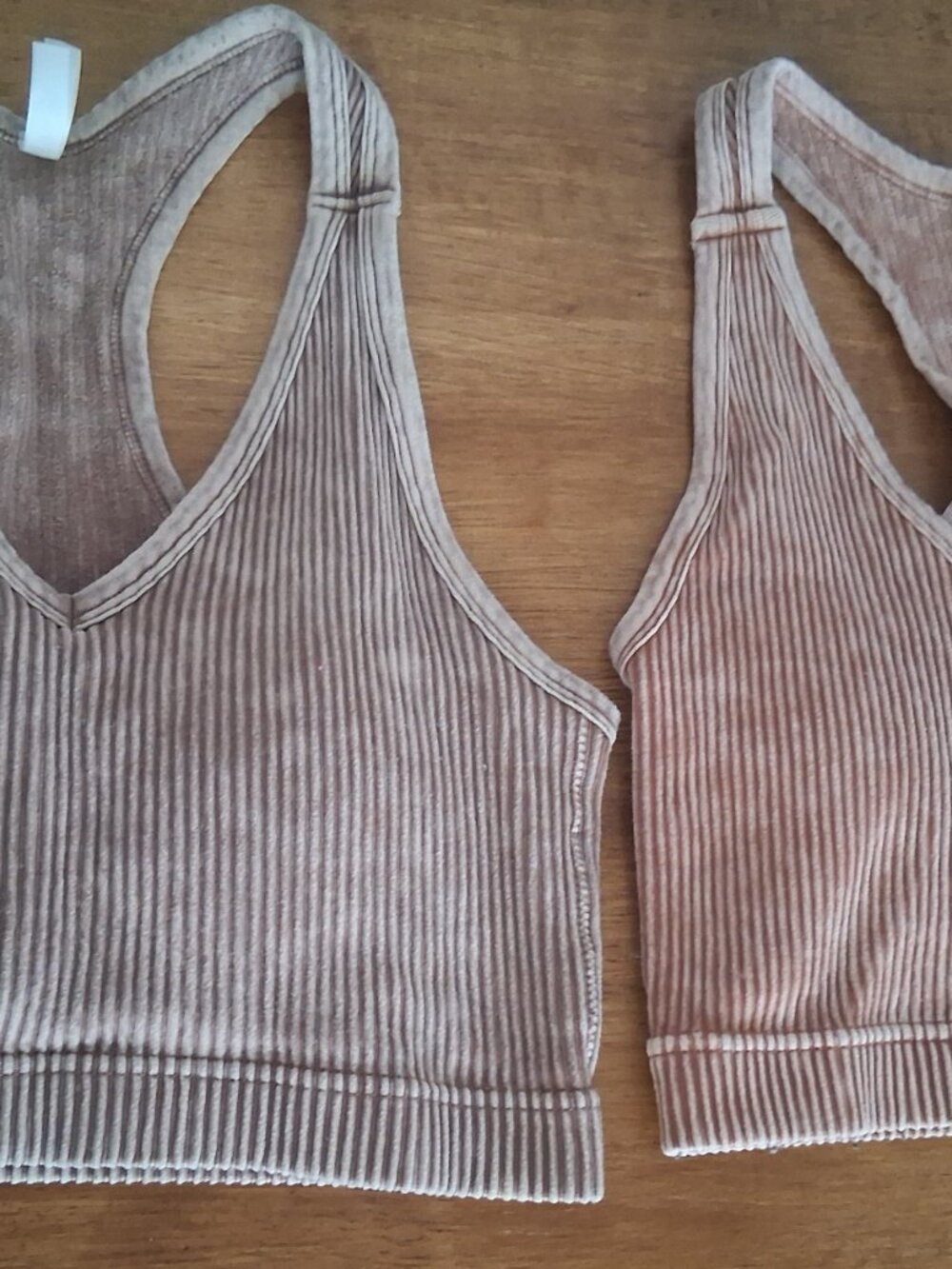 Zenana Ribbed Racerback Sports Bra Bundle | 2 Pack | L/XL | Removable Pads - Picture 7 of 13